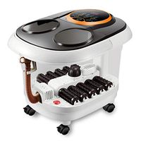 Foot Spa Massager Foot tub Fully Automatic Electricity Foot Bath and Spa with Roller Massager, Red Light Bubble Pill Box Pedicure and Four Massage Modes Foot Basin Foot Bucket Foot Bath