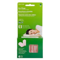 Ezy Care Soft Wax Cotton Ear Plugs Nrr 22dB - Reduce Noise for a Restful Sleep and Great for Flying (6 Pair)