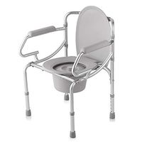 HSRG Folding Bedside Commode Seat with Commode Bucket,Toilet Safety Frame,5 Height Adjustable Shower Toilet Seat Ideal for Indoor or Outdoor