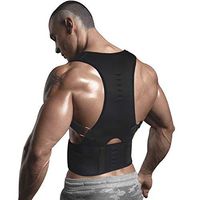 10 Magnets Back Braces for Back Pain - Best Fully Adjustable Posture Corrector for Men & Women - Improves Posture and 2 Steel Bone Provides Lumbar Support (Black, Large)