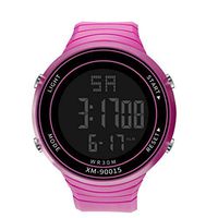 Mens Watches,Fxbar Luxury Men Digital Sports Watch Outdoor Automatic Watch Military LED Waterproof Wrist Watch New(Pink)