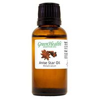 Anise Star Essential Oil - 1 fl oz (30 ml) Glass Bottle w/Euro Dropper - 100% Pure Essential Oil - GreenHealth