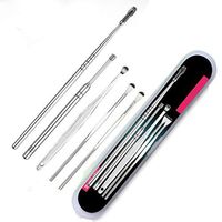 Ear Wax RemovalSpiral 5 Pcs/set, Spdoo Stainless Steel Ear Pick Ear Swabs Ear Curette Ear Scoop Ear Cleaning Tool Kit with Organizer