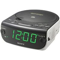 Sony ICF-CD814 AM/FM Stereo Clock Radio with CD Player, White (Discontinued by Manufacturer)