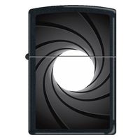 Zippo "Gun Barrel" Black Matte Lighter, 0205
