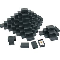 100 Black Stripe Cotton Filled Jewelry Gift Box 2 5/8"