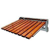 SYLPHID Folding Wood Shower Seat Bench Wall Mounted Foldable Bathroom Safely Stool Chair