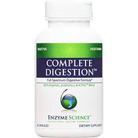 Enzyme Science - Complete Digestion, Full Support for Digestive Health and Help Reducing Gas, Bloating, Indigestion, and Irregularity with 125 Billion CFU Probiotics, Vegetarian, 90 Capsules (FFP)