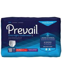 Prevail Overnight Absorbency Protective Underwear for Men, Small/Medium, 18 count ( Pack of 4)