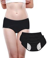 Leak Proof Protective Panties for Women/Girl Menstrual Period ,Heavy Flow,Postpartum Bleeding,Urinary Incontinence (Black, S / 22-25 Waist)