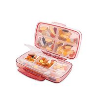 Weekly Travel Pill Case Waterproof Small Purse Pill Organizer 8 Compartment, BPA Free, 8 Times a Day Portable Moisture-Proof Medicines Pill Box for Vitamins, Home Supplement, Fish Oils