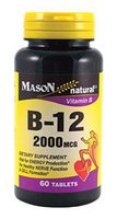Mason B-12 2000MCG TABLETS 60 per bottle
