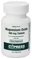 Cypress Pharmaceutical, Inc.- Magnesium Oxide 400 mg. - 120 Tablets