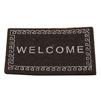 TbpersicwT Home bedroom carpet door mat, Mini Welcome Non-woven Fabric Door Mat Carpet 1/12 Dollhouse Miniature Decor - Black