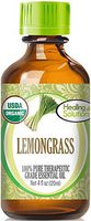Organic Lemongrass Essential Oil (100% Pure - USDA Certified Organic) Best Therapeutic Grade Essential Oil - 120ml