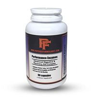 Physique Formula Performance Digestive Enzymes with Betaine HCL Pepsin, Pancreatin 10X Amylase, Protease, Lipase, Ox Bile Extract, Papaya Fruit Powder, Bromelain, Papain,Biofilm Enzymes Disruptor