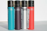 Bundle - 4 Items - Clipper Lighter" Metallic Solid" Collection