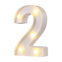 LED Marquee Letter Lights, 26 Alphabet Light Up Letters Sign Perfect for Night Light Wedding Birthday Party Home Bar Decoration Christmas Lamp(White,2)