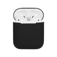 ❤️MChoice❤️Soft Silicone Shock Proof Protective Cover Case for Apple for AirPods Earphones (Black)