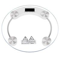 Meichoon Precision Bathroom Scales Smart Household Body Scales with LCD Display Ultra Slim Tempered Glass and Step-on Technology 400lb/180kg Capacity Transparent C21