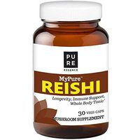 MyPure Reishi Organic Mushroom Supplement by Pure Essence - 100% Real Mushroom Extract for Immune System Support, Combat Stress, Build Energy - 30 Caps