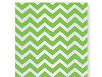 25ct Green Chevron Zig Zag Striped 4x2x9" Medium Cello Party Treat Food Snack Bags nfLG -1440