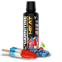 VMI Sports L-Carnitine Liquid HEAT 1500 Thermogenic Fat Burner, Patriot Popsicle Flavor, 31 Servings, Boost Metabolism and Energy, Caffeine-Free, Weight Loss (16 FL OZ)