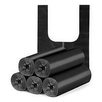 5 Rolls Medium Garbage Bags - 8 Gallons Trash Bags 30 Liter Wastebasket Bin Liners Thick Plastic Trash Bags for Bathroom Bedroom Office Trash Can, 100Pcs