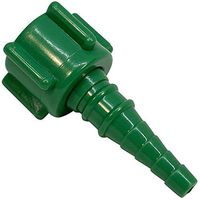 Westmed #0409 Swivel Barb Nipple Nut (Christmas Tree) Green Oxygen Tubing Connector (Each)