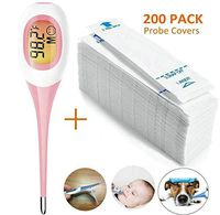 200pack Oral Thermometer Covers Universal Disposable Digital Thermometer Probe Covers Come with 1PACK Electric Oral Rectal Thermometer