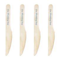 Dress My Cupcake Natural Wood Candy 200-Pack Buffet Knives DIY Kit, Our Wedding Day, Cornflower Blue