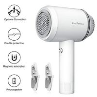Fabric Shaver Rechargeable Lint Remover - Magnetic Fabric Defuzzer for Clothes Sweater Shavers Fabric Pill Fuzz Removers with Dustbin and 2 Replaceable Blades (60miutes Working)