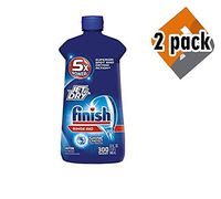 Finish Jet-Dry Rinse Aid, 32oz, Dishwasher Rinse Agent & Drying Agent, 2 Pack