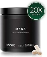 Single Origin Wildcrafted Maca Root Capsules - Ultra High Strength - 10,000mg 20x Concentrated Extract - The Strongest Peruvian Maca Root Powder Available - Gelatinized Black, Red and Yellow Complex