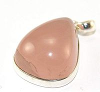 Sterling Silver Rose Quartz Pendant Jewellery PEND407