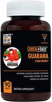 Guarana Energizer 1000mg Pills. 90 Vegetarian Tablets. Natural Herbal Energy Nootropic Supplement for Focus, Concentration, Metabolism, Weight and Pre-Workout. Pure Source Caffeine Brain Supplement