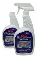 The Rug Renovator™ Shampoo - Carpet and Fabric Cleaner - Remove Wine, Pet Stains, Dirt from All Fabrics, Wool and Upholstery - Fragrance-Free Detergent - Liquid Foam - Two 32oz Bottles