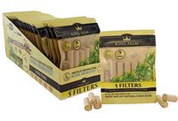 King Palms Hand Rolled Corn Husk Filters - 9mm - 5 Filters/Pack - (24 Pack Display Box)