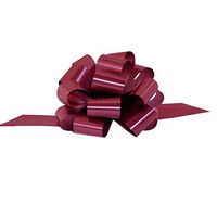 Decorative Gift Pull Bows, 5" Wide, Set of 6, Burgundy, Valentine's Day, Bows for Gifts, Christmas Presents, Birthday