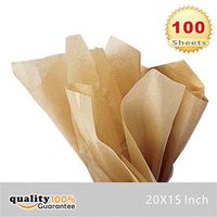 PMLAND Premium Quality Gift Wrapping Paper - Light Brown - 15 Inches X 20 Inches 100 Sheets
