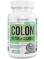 Colon Cleanse Detox - KLEENIQ® 15-Day All-Natural Colon Cleanse Supplement for Weight Loss, Flush Toxins, Constipation Relief, Boost Energy & Metabolism, 30 Veggie Capsules for Men & Women