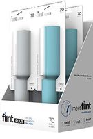 Flint PRO Retractable Lint Roller, Refillable, 70 Sheets 4 Pack (2 Light Blue + 2 Gray) - Lifetime Guarantee