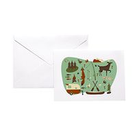 Vintage Woodland Camping Note Card Set