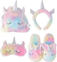 Unicorn Sleeping Mask, Unicorn Slipper,Unicorn Bags, Unicorn Horn Headband, Unicorn Sleeping Set for Kids Sleeping Party, Unicorn Sleeping Bag Set, Girl Unicorn Slippers, Unicorn Slippers for Girl