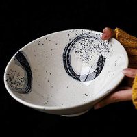 ZSQAI Household Fruit Salad Bowl Miso Soup Bowls Restaurant Cutlery Ramen Bowl