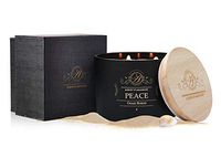 Luxury Scented Soy 3 Wick Candle for Stress Relief & Relaxation High Intensity Aromatherapy (PEACE - Ocean Breeze)