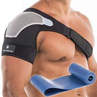 Shoulder Brace for Chronic Pain, Torn Rotator Cuff Brace, Right or Left Shoulder Compression Sleeve, Adjustable Shoulder Immobilizer, Best Shoulder Support Brace for Men and Women (Small-Medium)