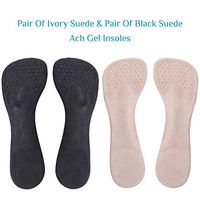 CaserBay Value Pack Silicone Gel Slim Inserts Insoles Liners for Blister Prevention Heel Pain Relief Insoles to Improve Shoes Too Big for Women High Heel Shoes【Style 2, Ivory & Black】