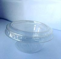 World Centric's Compostable Corn PLA Souffle Cup Combo: 2 Ounce PLA Souffle Cups and PLA Lids (500 Sets:1000 Units)