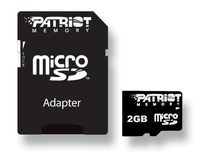Patriot PSF2GMCSD3P 2GB MicroSD Card with MiniSD and SD Adapter